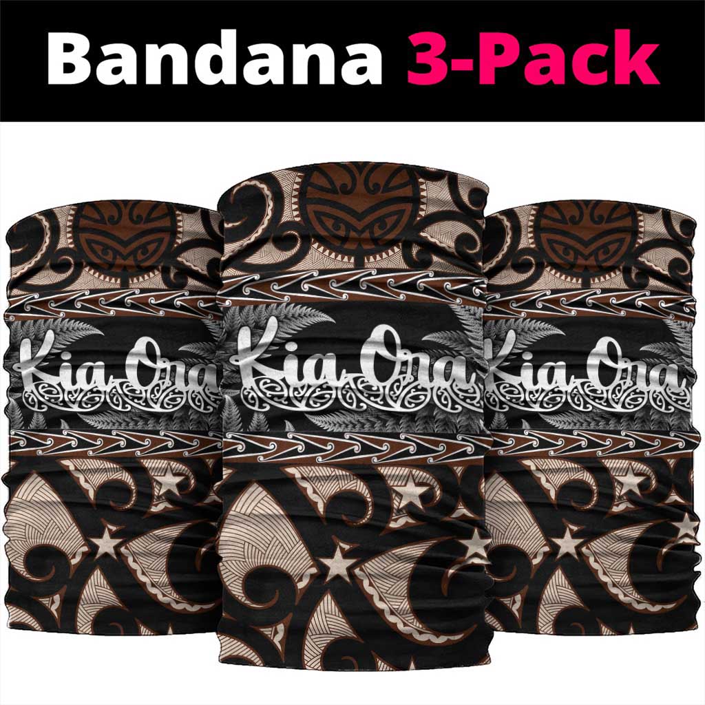 Kia Ora New Zealand Neck Gaiter Aotearoa Proud Maori Silver Fern - Polynesian Pride