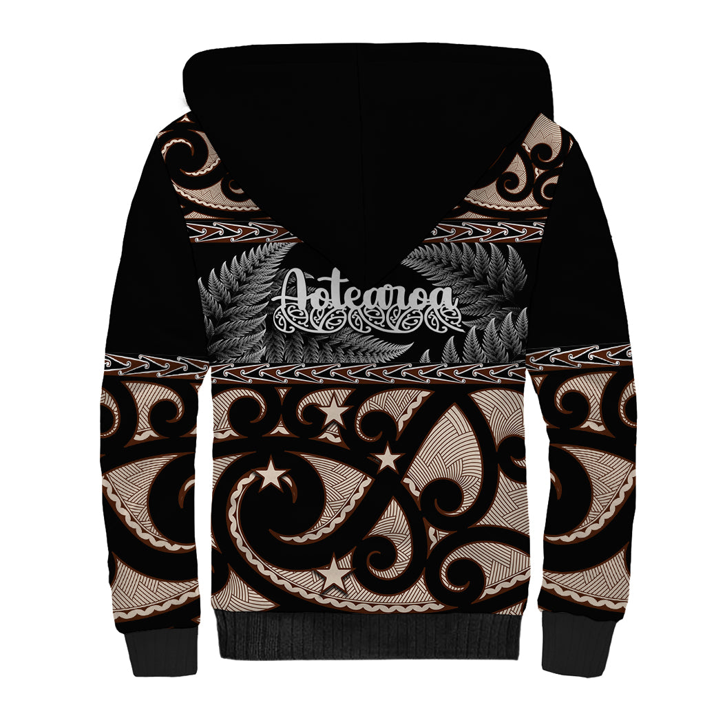 Kia Ora New Zealand Sherpa Hoodie Aotearoa Proud Maori With Silver Fern LT14 - Polynesian Pride