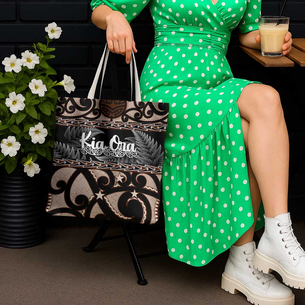 Kia Ora New Zealand Tote Bag Aotearoa Proud Maori Silver Fern - Polynesian Pride