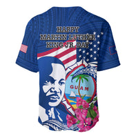 Guam Martin Luther King Jr Day Baseball Jersey I Have A Dream Guahan Seal With Bougainvillea LT14 - Polynesian Pride