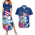 Guam Martin Luther King Jr Day Couples Matching Summer Maxi Dress and Hawaiian Shirt I Have A Dream Guahan Seal With Bougainvillea LT14 Blue - Polynesian Pride
