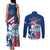 Guam Martin Luther King Jr Day Couples Matching Tank Maxi Dress and Long Sleeve Button Shirt I Have A Dream Guahan Seal With Bougainvillea LT14 - Polynesian Pride