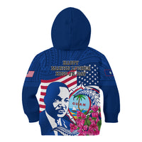 Guam Martin Luther King Jr Day Kid Hoodie I Have A Dream Guahan Seal With Bougainvillea LT14 - Polynesian Pride