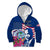 Guam Martin Luther King Jr Day Kid Hoodie I Have A Dream Guahan Seal With Bougainvillea LT14 Zip Hoodie Blue - Polynesian Pride