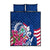 Guam Martin Luther King Jr Day Quilt Bed Set I Have A Dream Guahan Seal With Bougainvillea LT14 Blue - Polynesian Pride