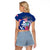 Guam Martin Luther King Jr Day Raglan Cropped T Shirt I Have A Dream Guahan Seal With Bougainvillea LT14 - Polynesian Pride