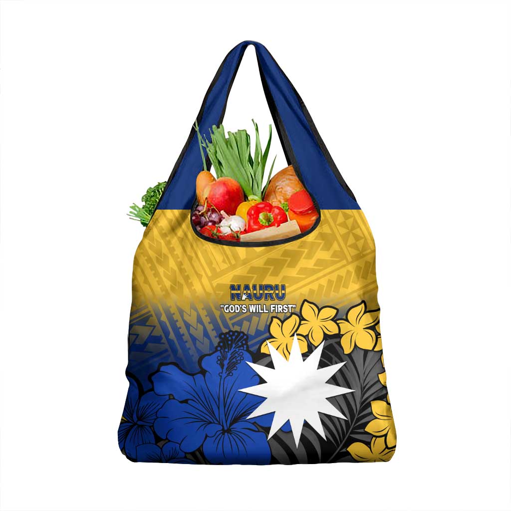 Nauru Independence Day Grocery Bag Repubrikin Naoero Polynesian Pattern LT14 1-pack One Size Blue - Polynesian Pride