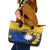 Nauru Independence Day Leather Tote Bag Repubrikin Naoero Polynesian Pattern LT14 Blue - Polynesian Pride