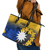 Nauru Independence Day Leather Tote Bag Repubrikin Naoero Polynesian Pattern LT14 - Polynesian Pride