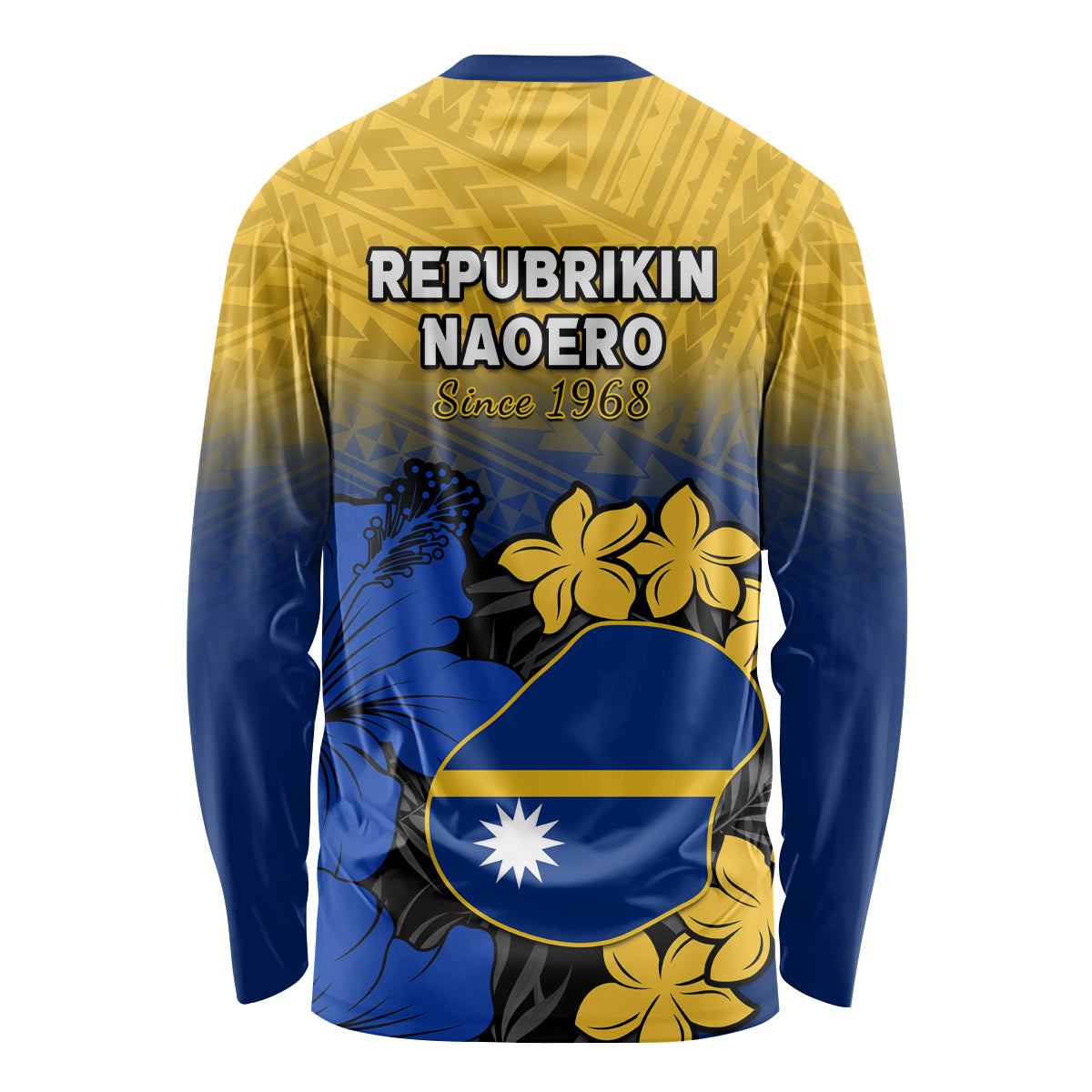 Nauru Independence Day Long Sleeve Shirt Repubrikin Naoero Polynesian Pattern LT14 - Polynesian Pride