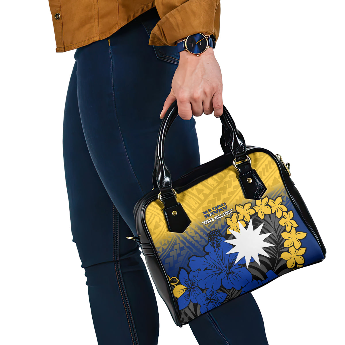 Nauru Independence Day Shoulder Handbag Repubrikin Naoero Polynesian Pattern LT14 - Polynesian Pride