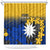 Nauru Independence Day Shower Curtain Repubrikin Naoero Polynesian Pattern LT14 Blue - Polynesian Pride