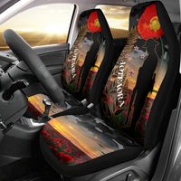 New Zealand ANZAC Day Car Seat Cover Lest We Forget Silver Fern With Camouflage LT14 - Polynesian Pride