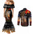 New Zealand ANZAC Day Couples Matching Mermaid Dress and Long Sleeve Button Shirt Lest We Forget Silver Fern With Camouflage LT14 - Polynesian Pride