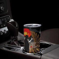 New Zealand ANZAC Day Tumbler Cup Lest We Forget Silver Fern With Camouflage