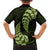 Green New Zealand Paisley Silver Fern Family Matching Long Sleeve Bodycon Dress and Hawaiian Shirt Aotearoa Maori LT14 - Polynesian Pride