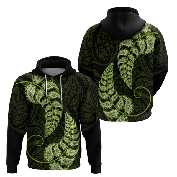 Personalised New Zealand Kid Hoodie Aotearoa Silver Fern With Manaia Maori Unique Gold LT14