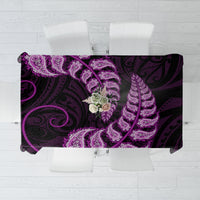 Purple New Zealand Paisley Silver Fern Tablecloth Aotearoa Maori LT14 Purple - Polynesian Pride