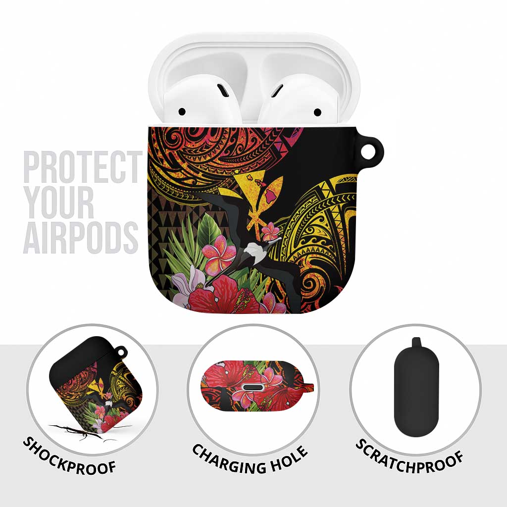 Hawaii Iwa Bird AirPods Case Great Frigatebird Kanaka Tropical Hippie Style - Polynesian Pride