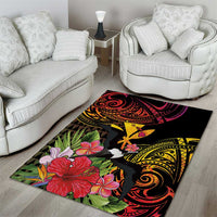 Hawaii Iwa Bird Area Rug Great Frigatebird Kanaka Tropical Hippie Style - Polynesian Pride