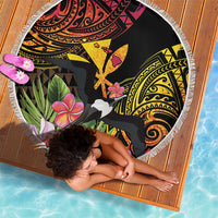 Hawaii Iwa Bird Beach Blanket Great Frigatebird Kanaka Tropical Hippie Style - Polynesian Pride
