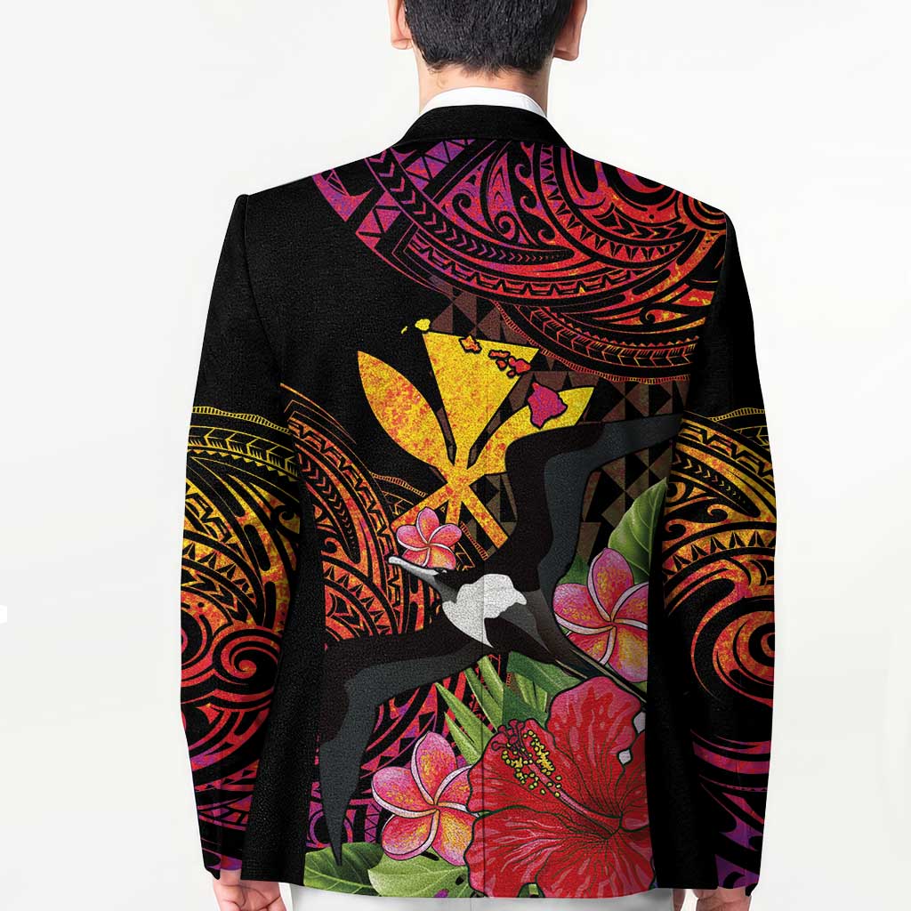 Hawaii Iwa Bird Blazer Great Frigatebird Kanaka Tropical Hippie Style - Polynesian Pride