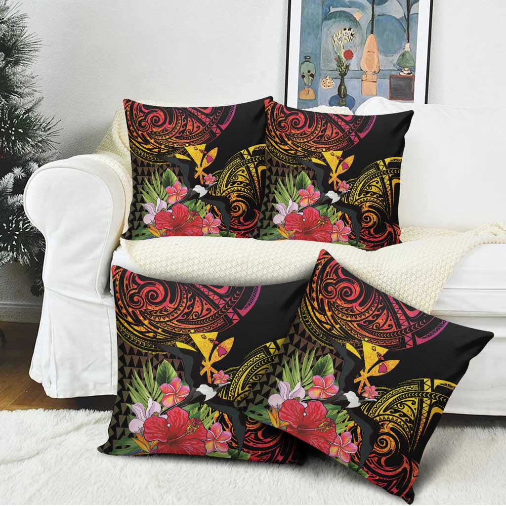 Hawaii Iwa Bird Pillow Cover Great Frigatebird Kanaka Tropical Hippie Style - Polynesian Pride