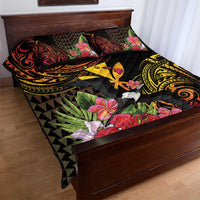 Hawaii Iwa Bird Quilt Bed Set Great Frigatebird Kanaka Tropical Hippie Style - Polynesian Pride
