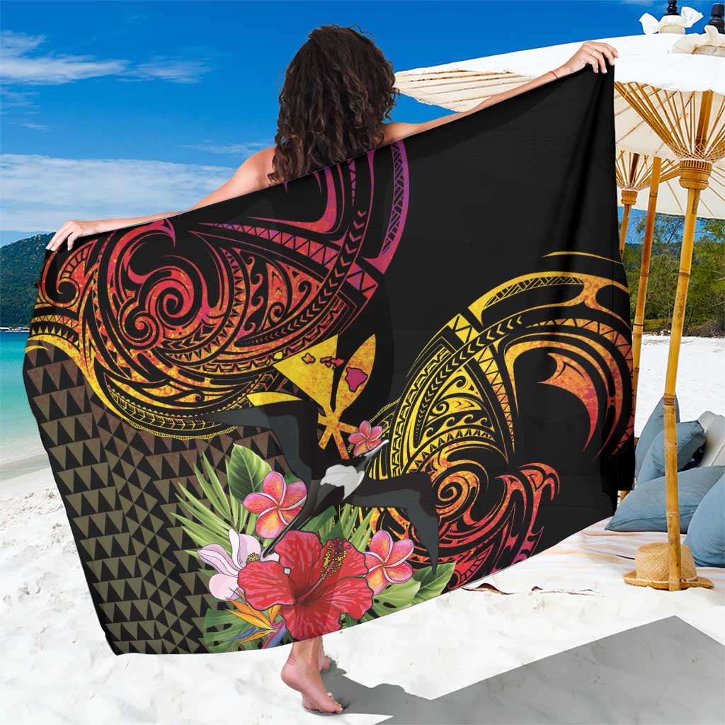 Hawaii Iwa Bird Sarong Great Frigatebird Kanaka Tropical Hippie Style LT14 One Size 44 x 66 inches Black - Polynesian Pride