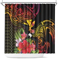 Hawaii Iwa Bird Shower Curtain Great Frigatebird Kanaka Tropical Hippie Style - Polynesian Pride