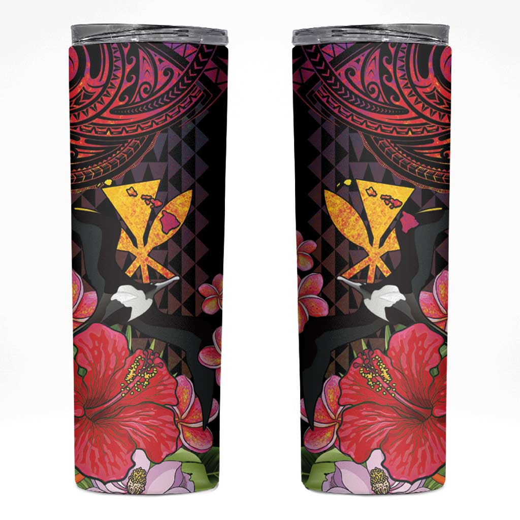 Hawaii Iwa Bird Skinny Tumbler Great Frigatebird Kanaka Tropical Hippie Style - Polynesian Pride