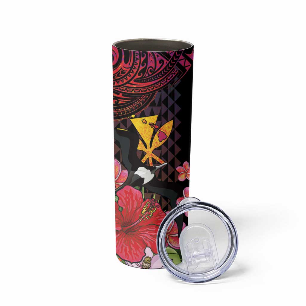 Hawaii Iwa Bird Skinny Tumbler Great Frigatebird Kanaka Tropical Hippie Style - Polynesian Pride