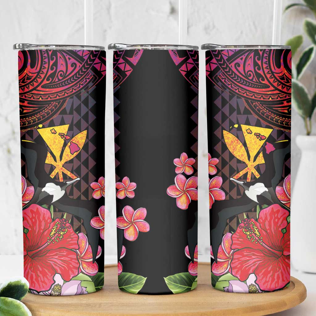 Hawaii Iwa Bird Skinny Tumbler Great Frigatebird Kanaka Tropical Hippie Style - Polynesian Pride