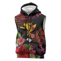 Hawaii Iwa Bird Sleeveless Zip Hoodie Great Frigatebird Kanaka Tropical Hippie Style - Polynesian Pride