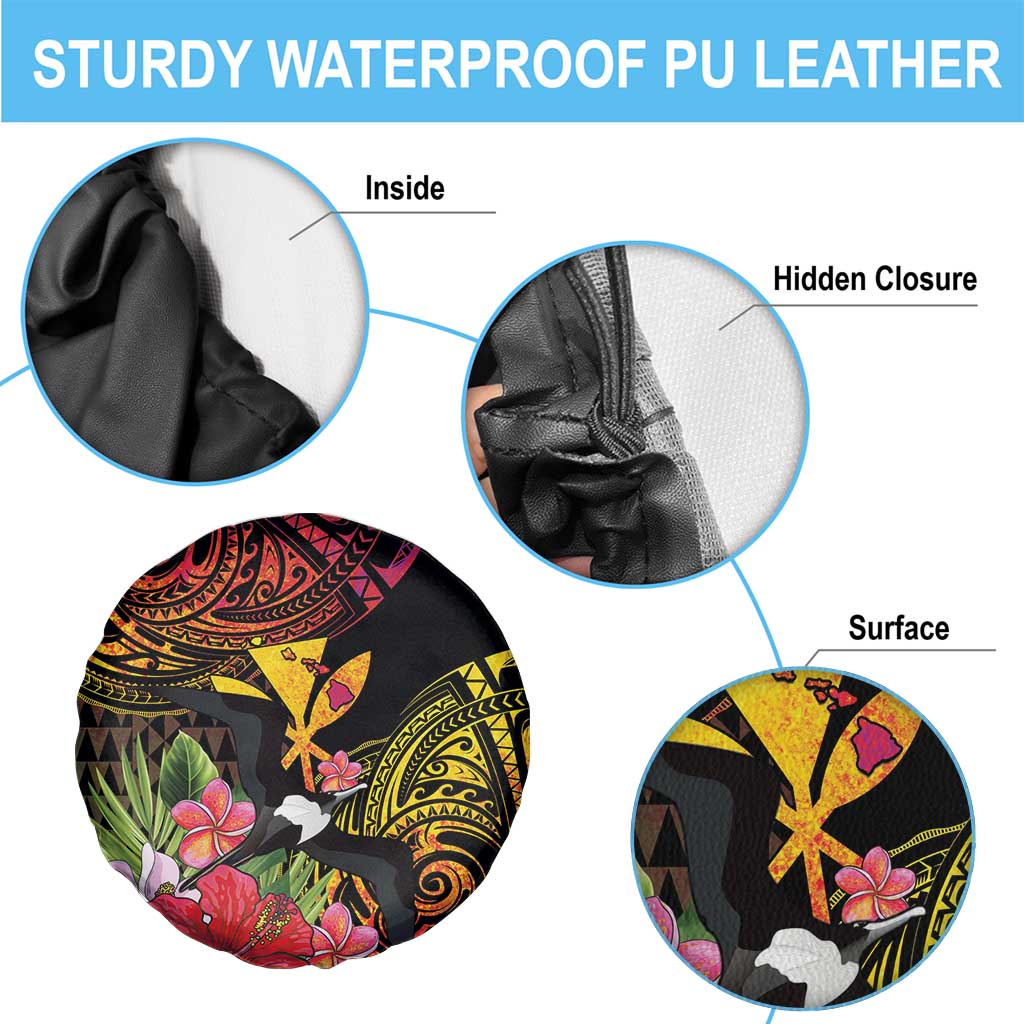 Hawaii Iwa Bird Spare Tire Cover Great Frigatebird Kanaka Tropical Hippie Style - Polynesian Pride