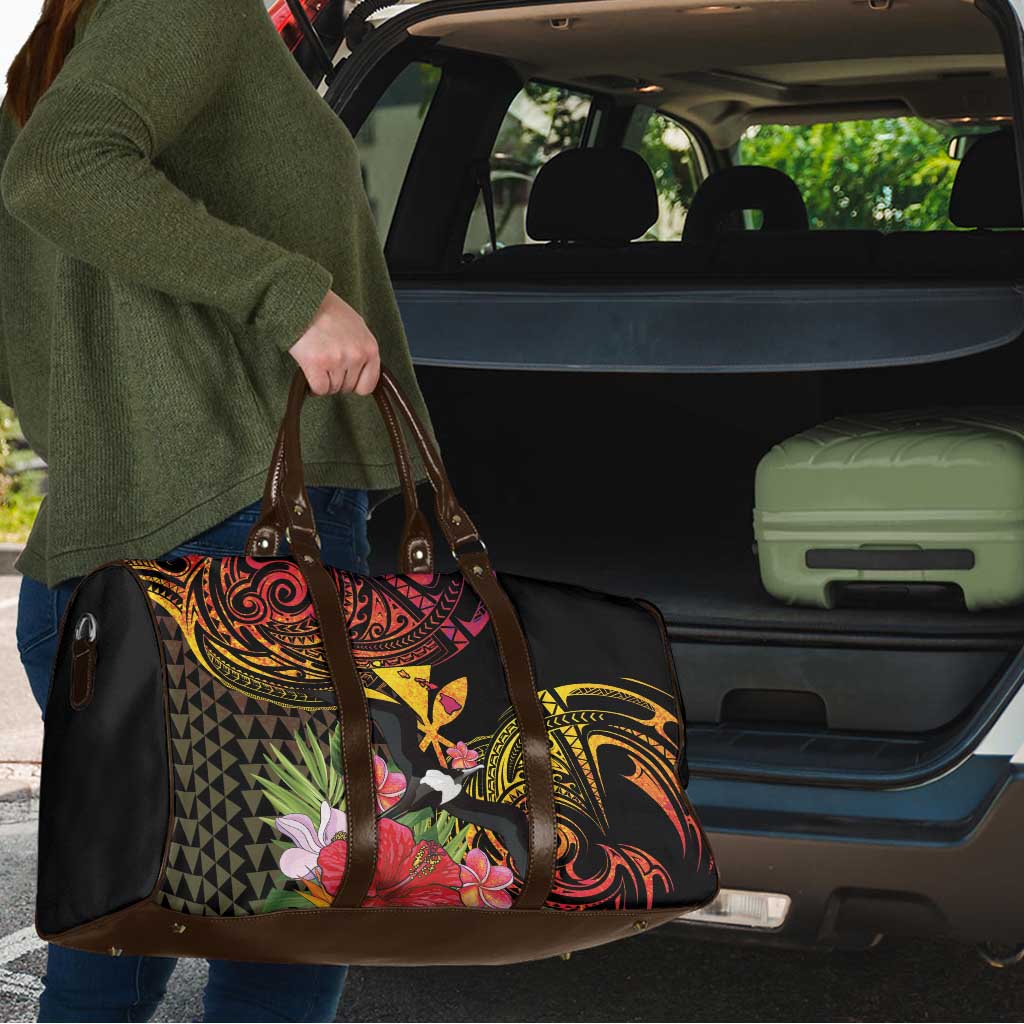 Hawaii Iwa Bird Travel Bag Great Frigatebird Kanaka Tropical Hippie Style - Polynesian Pride