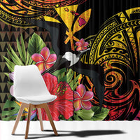 Hawaii Iwa Bird Window Curtain Great Frigatebird Kanaka Tropical Hippie Style - Polynesian Pride