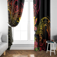 Hawaii Iwa Bird Window Curtain Great Frigatebird Kanaka Tropical Hippie Style - Polynesian Pride