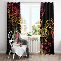 Hawaii Iwa Bird Window Curtain Great Frigatebird Kanaka Tropical Hippie Style - Polynesian Pride
