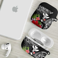 Hawaii Iwa Bird AirPods Case Great Frigatebird Kanaka Tropical Flowers - Polynesian Pride