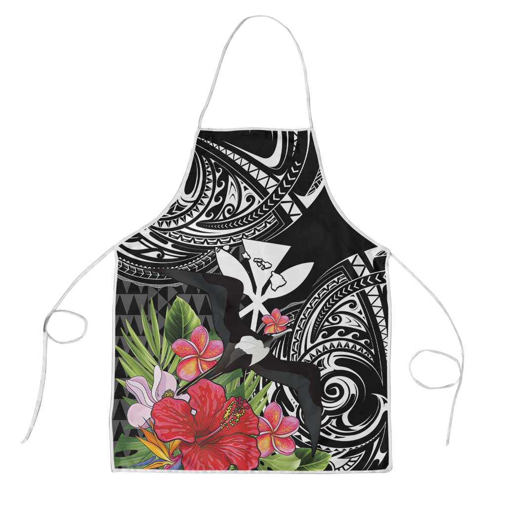 Hawaii Iwa Bird Apron Great Frigatebird Kanaka Tropical Flowers - Polynesian Pride