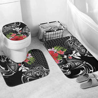 Hawaii Iwa Bird Bathroom Set Great Frigatebird Kanaka Tropical Flowers - Polynesian Pride