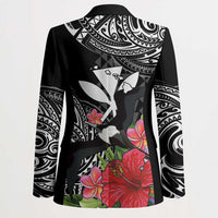 Hawaii Iwa Bird Blazer Great Frigatebird Kanaka Tropical Flowers - Polynesian Pride
