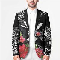 Hawaii Iwa Bird Blazer Great Frigatebird Kanaka Tropical Flowers - Polynesian Pride
