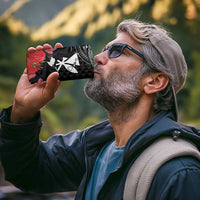 Hawaii Iwa Bird 4 in 1 Can Cooler Tumbler Great Frigatebird Kanaka Tropical Flowers - Polynesian Pride