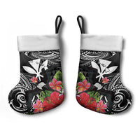 Hawaii Iwa Bird Christmas Stocking Great Frigatebird Kanaka Tropical Flowers - Polynesian Pride