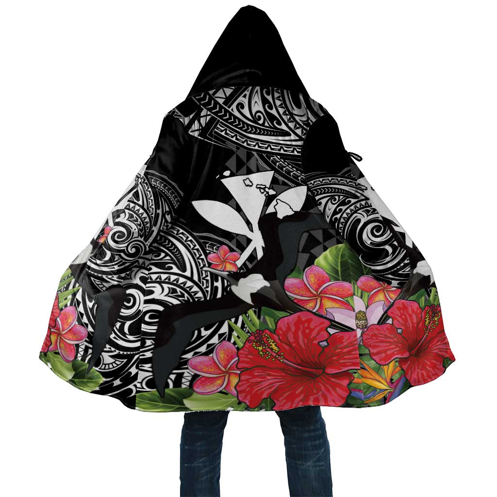 Hawaii Iwa Bird Cloak Great Frigatebird Kanaka Tropical Flowers - Polynesian Pride