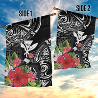 Hawaii Iwa Bird Garden Flag Great Frigatebird Kanaka Tropical Flowers - Polynesian Pride