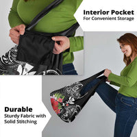 Hawaii Iwa Bird Grocery Bag Great Frigatebird Kanaka Tropical Flowers - Polynesian Pride