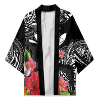 Hawaii Iwa Bird Kimono Great Frigatebird Kanaka Tropical Flowers - Polynesian Pride